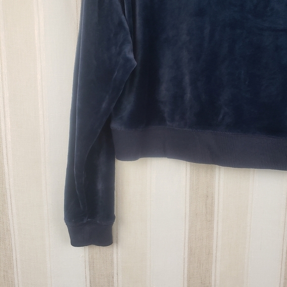 Hollister‎ Velvet Hoodie Sweatshirt Blue Size Small - Picture 5 of 9